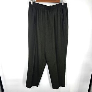 Dressbarn Pants Women’s 18WP Green Elastic Waistband Relaxed Fit Vintage